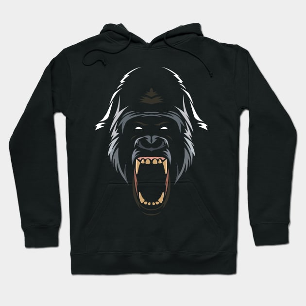 Tribal Gorilla Hoodie by albertocubatas